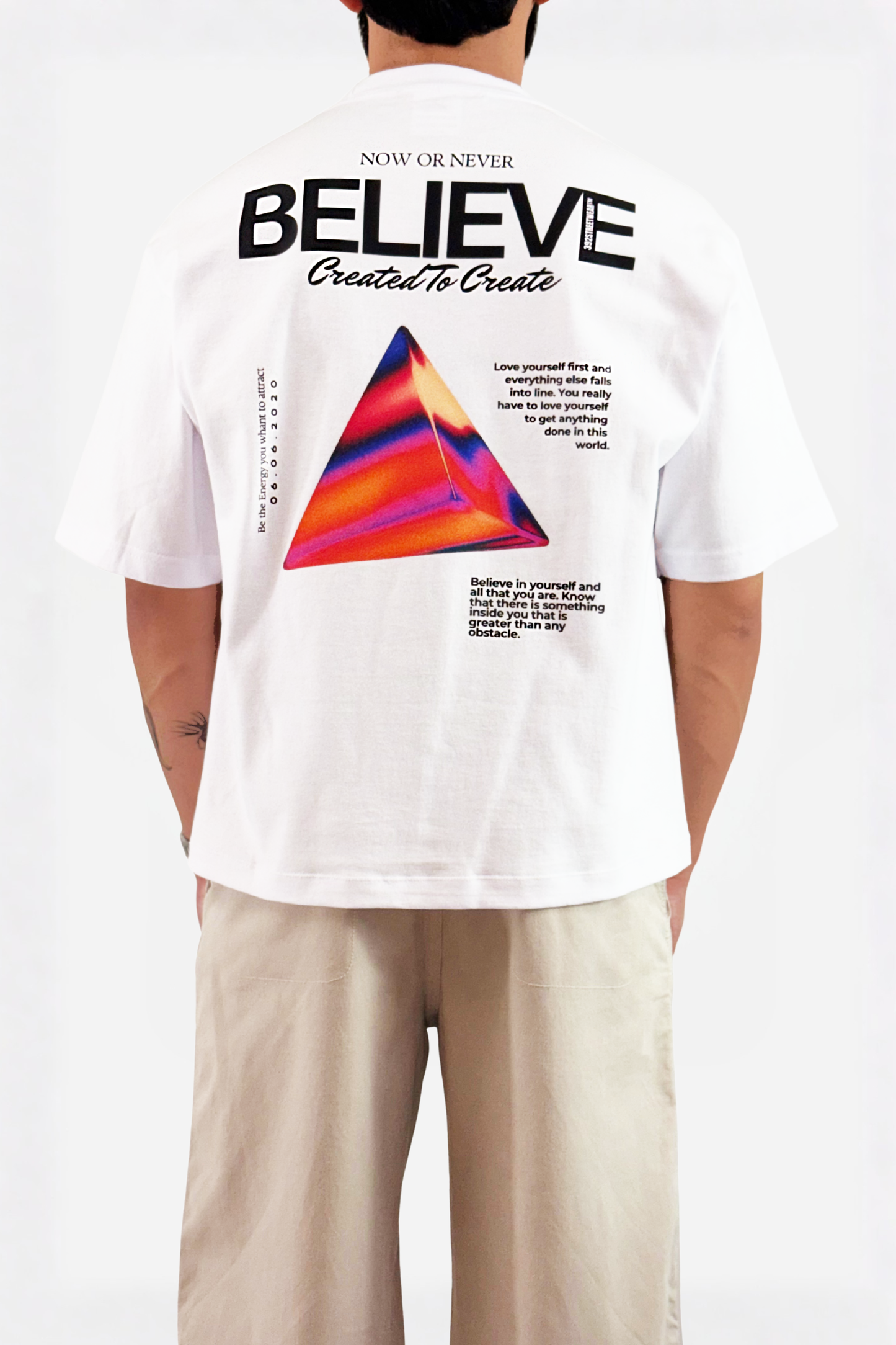 Believe relaxed cropped fit T-shirt