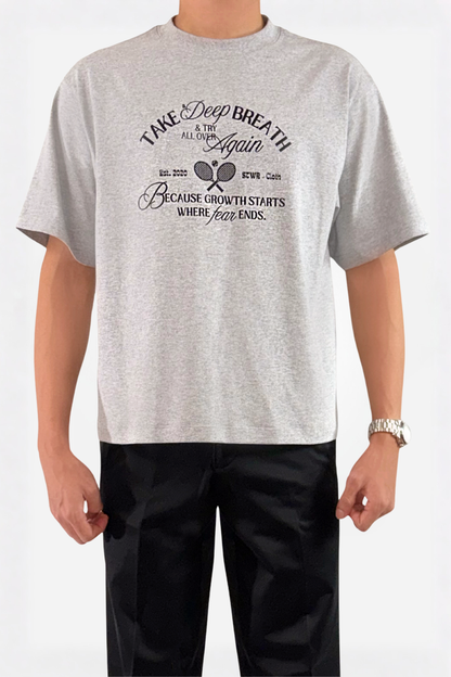 Again relaxed cropped fit  T-shirt