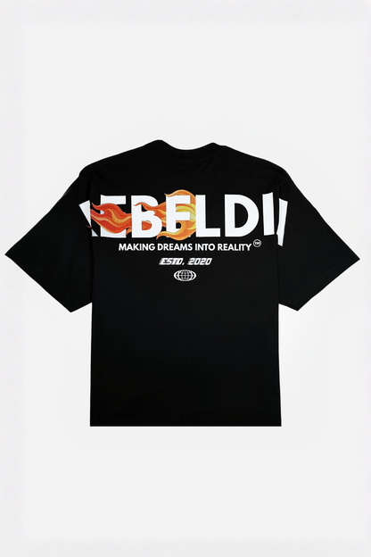 REBELDIA relaxed cropped fit T-shirt