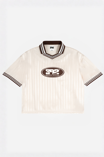 392 stamp Stripes Polo Collar T-Shirt