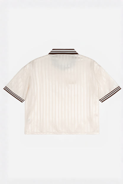 392 stamp Stripes Polo Collar T-Shirt