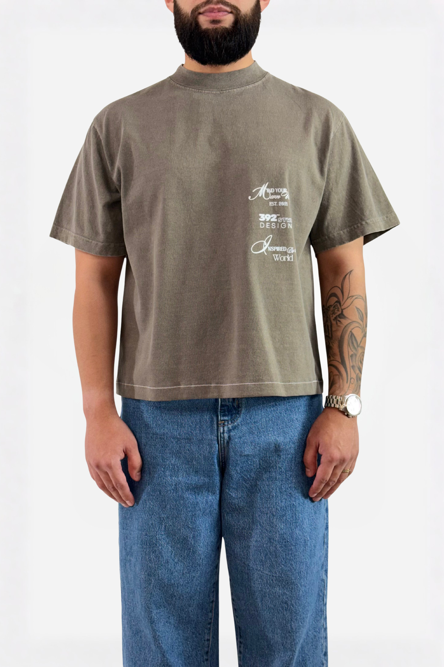 Own vibe relaxed cropped fit T-shirt