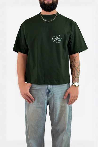 Flores relaxed cropped fit  T-shirt