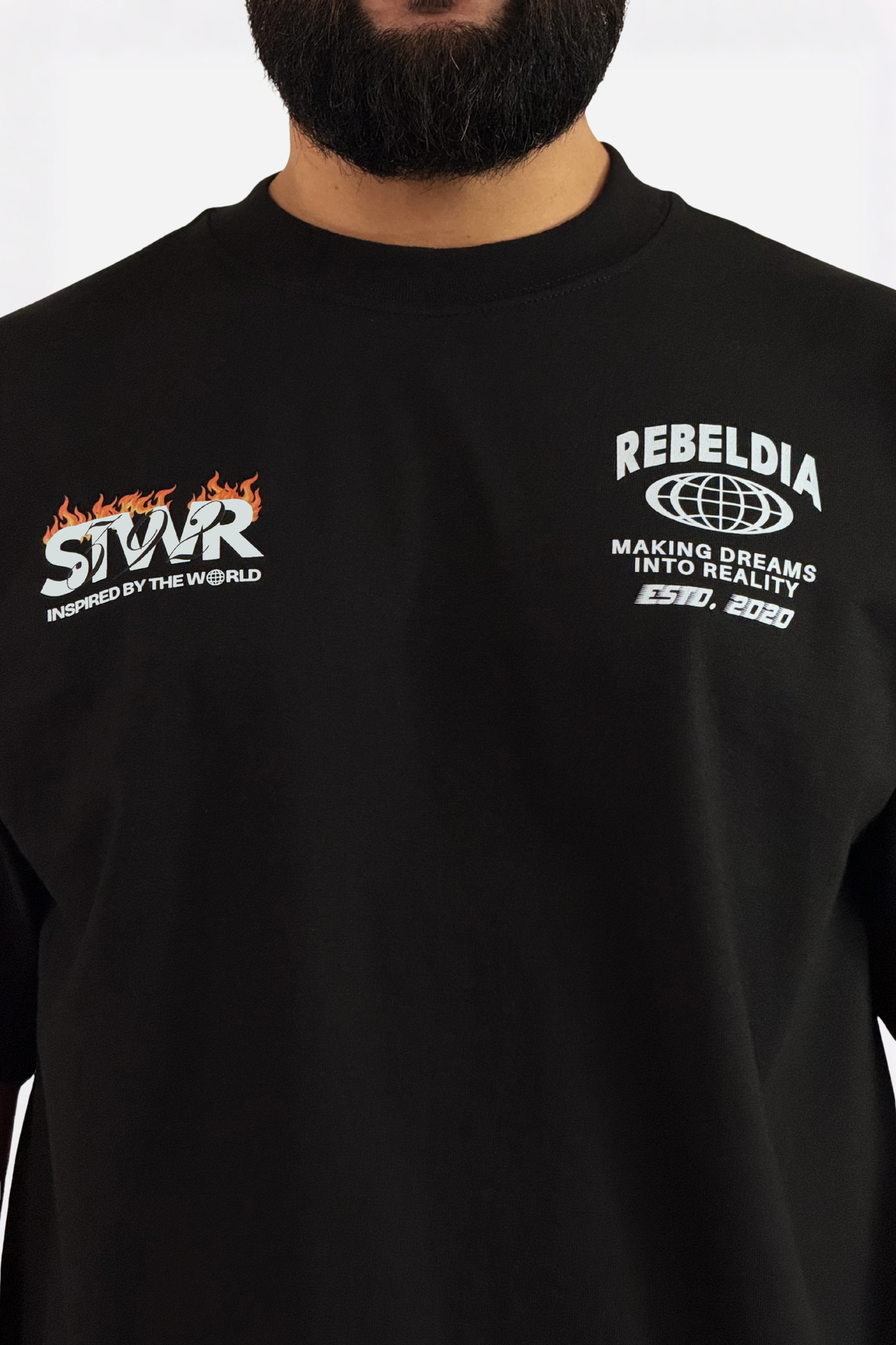 REBELDIA relaxed cropped fit T-shirt