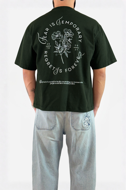 Flores relaxed cropped fit  T-shirt