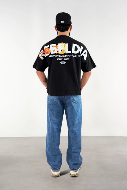 REBELDIA relaxed cropped fit T-shirt