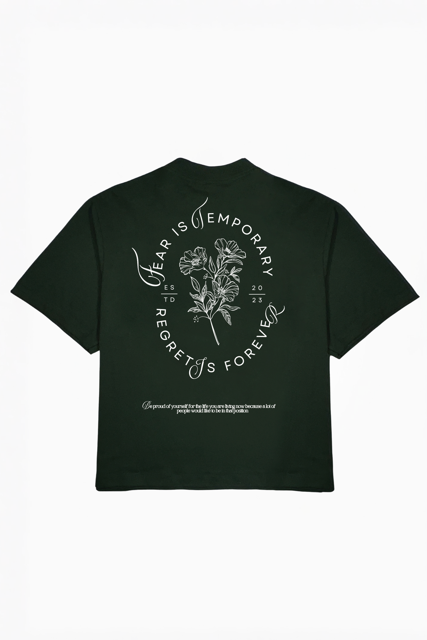 Flores relaxed cropped fit  T-shirt