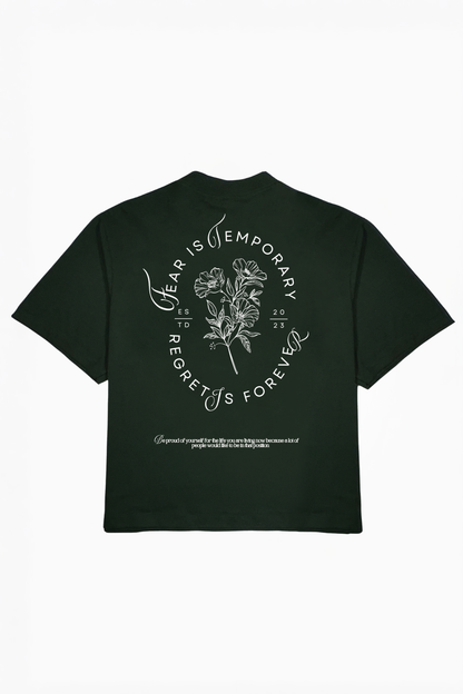 Flores relaxed cropped fit  T-shirt